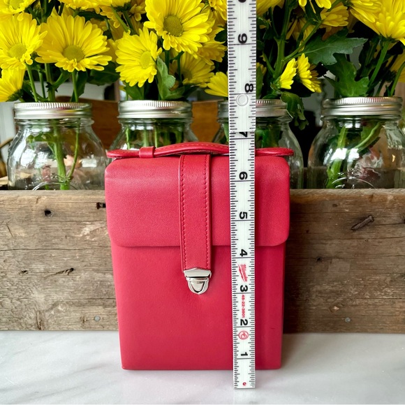 ROYCE•Luxe Travel Jewelry Case•NEW•RETIRED Red•Top Grain Nappa Leather and Suede - Picture 12 of 16